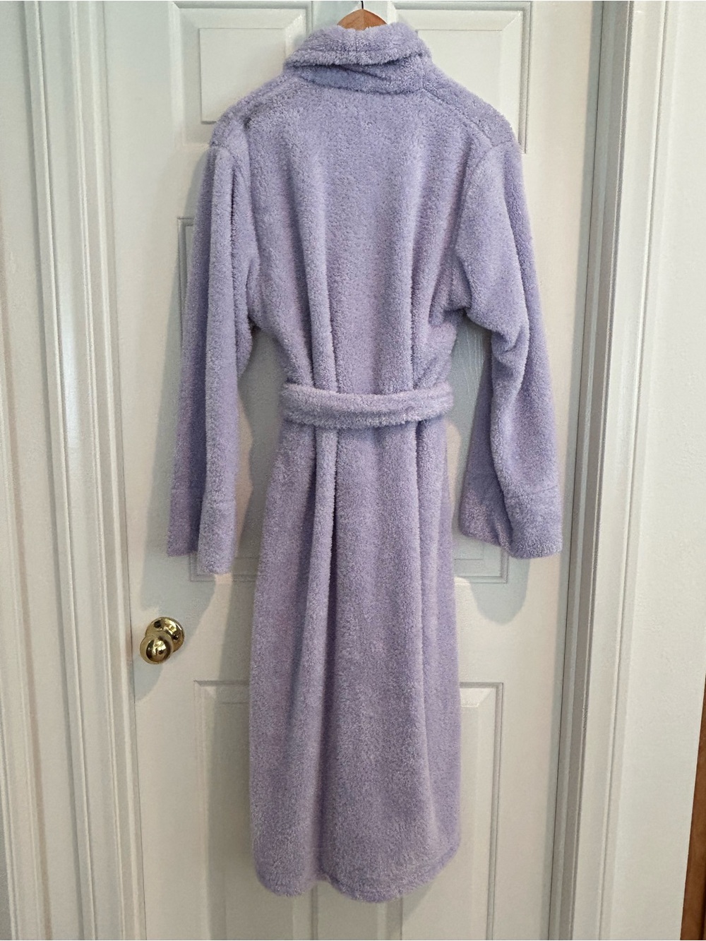 Vintage Y2K Bath & Body Works Lavender Plush Robe S/M Soft Spa Cozy 2 Pockets - Picture 2 of 12